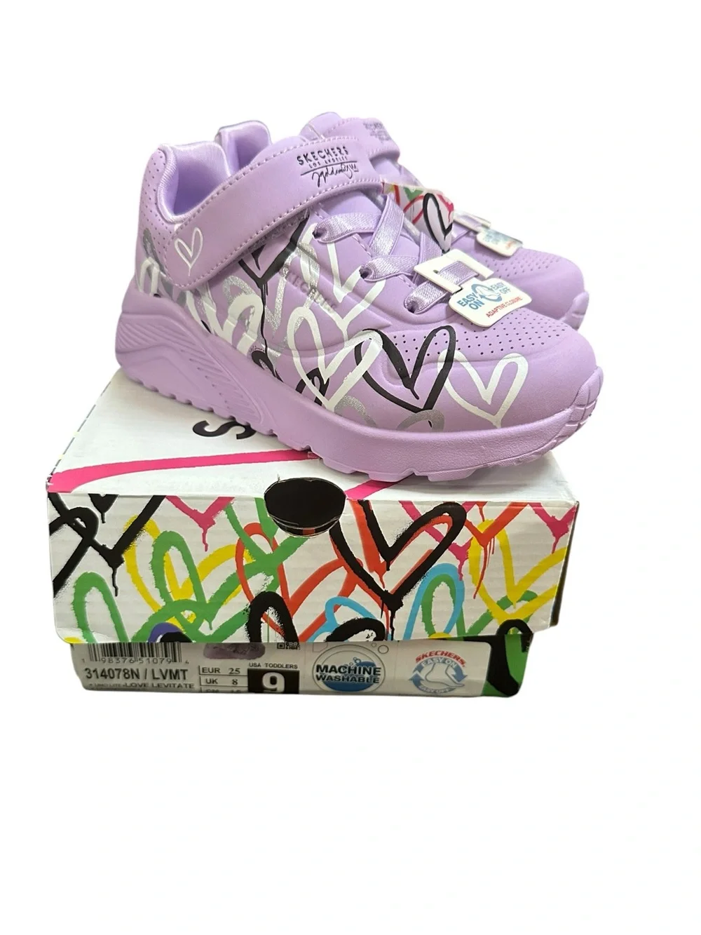 SKECHERS Uno Lite Kids purple sneakers. Size 9